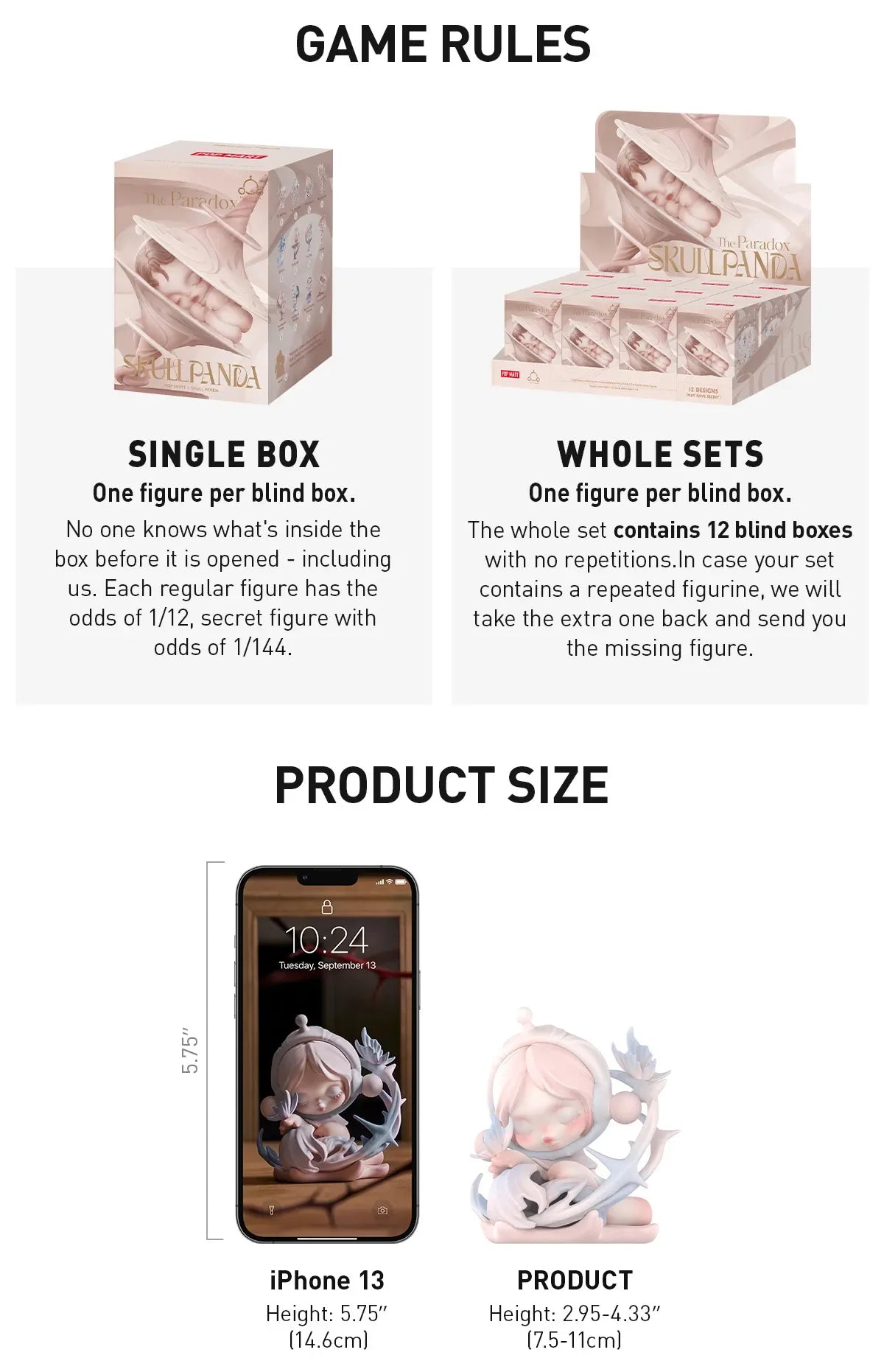 POPMART SKULLPANDA The Paradox - doki doki blind box kuwait