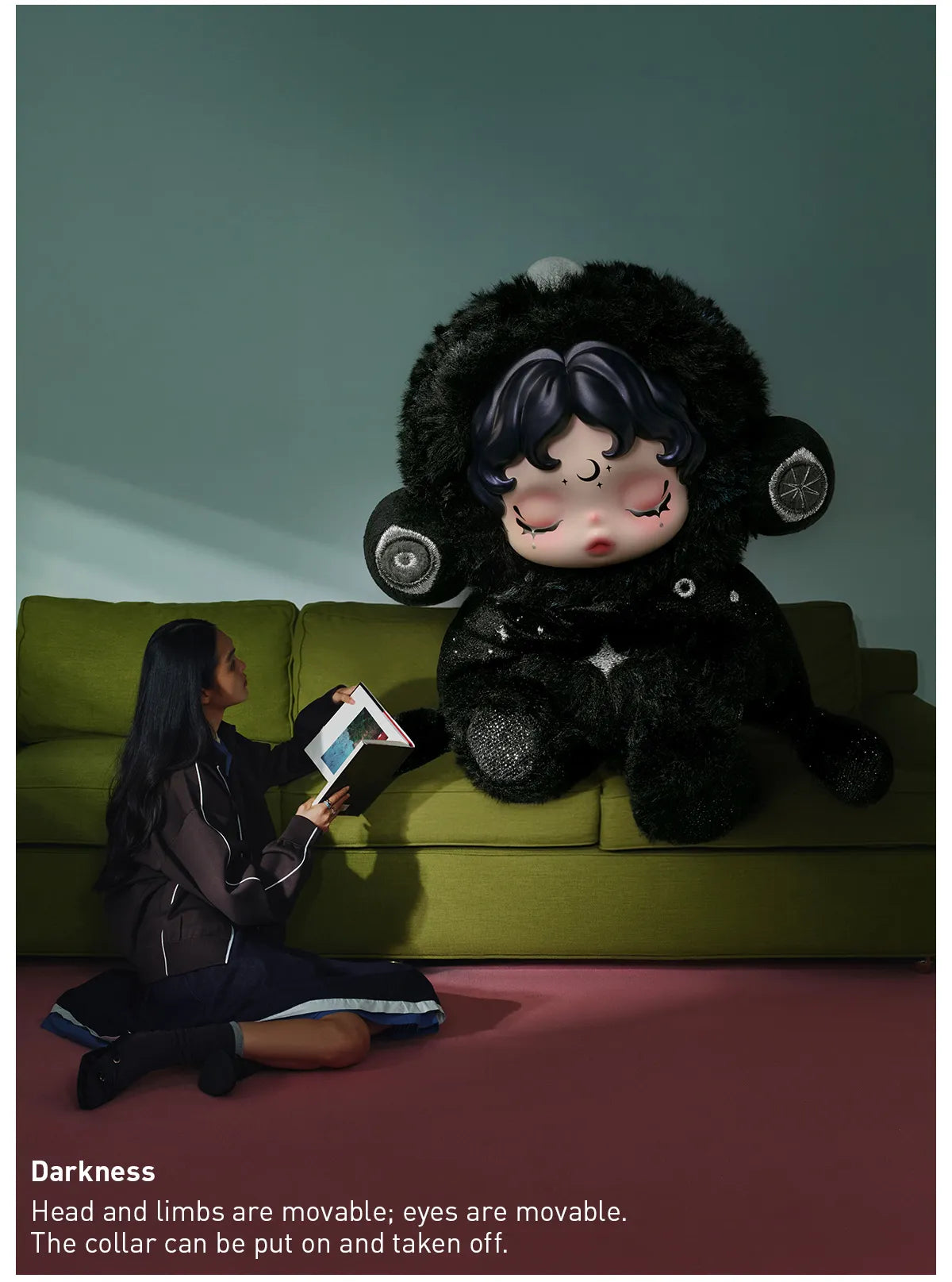 Pop Mart SKULLPANDA You Found Me! Series plush doll pendant blind box — Darkness (black) — Kuwait — بوب مارت