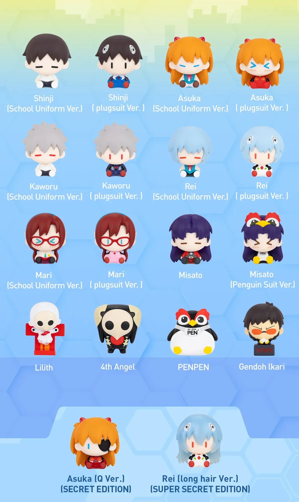 Evangelion Super Mini Figure - doki doki blind box kuwait