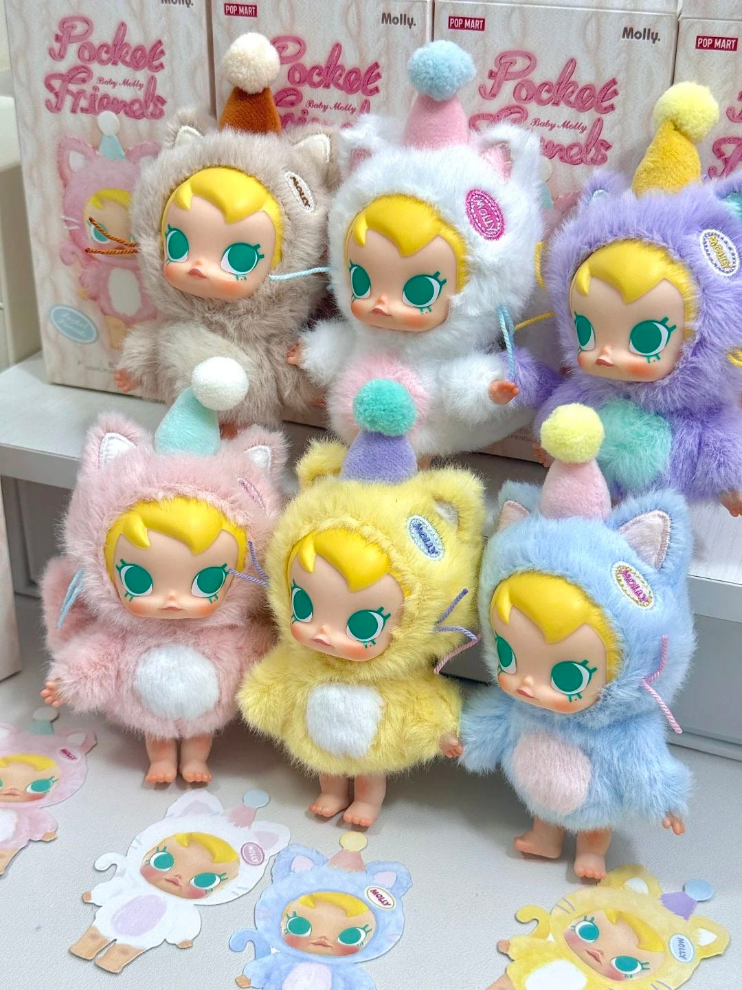 POPMART Baby Molly Pocket Friends Series-Vinyl Plush Pendant Blind Box 