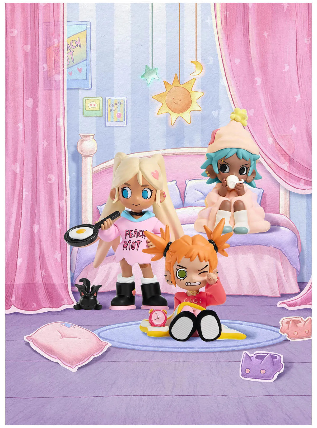POPMART Lil Peach Riot Sleepover Series Figures