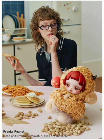 Pop Mart SKULLPANDA You Found Me! Series plush doll pendant blind box — Pranky Peanut (peanut brown) — Kuwait — بوب مارت