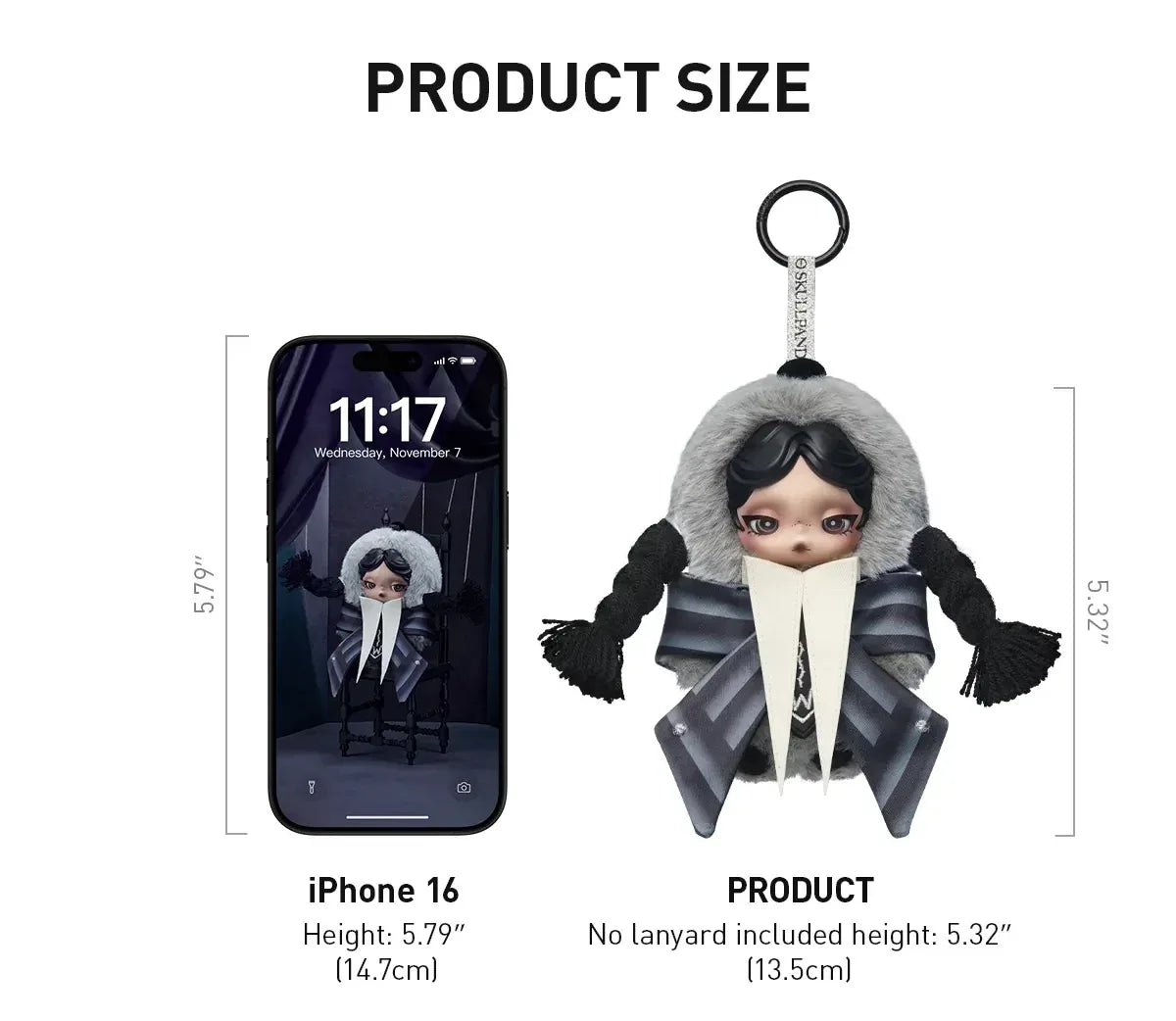 SKULLPANDA × Wednesday Addams Plush - doki doki blind box kuwait