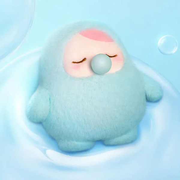 POPMART PUCKY BEANIE BUBBLE UP SERIES Plush Pendant blind box key chain — sleepy bubble (light blue) — Kuwait — بكي بلب اب - بوب مارت
