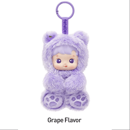 Pop Mart HACIPUPU Gummy Bear scented plush pendant blind box keychain — Grape Flavor (lavender purple) — Kuwait — بوب مارت