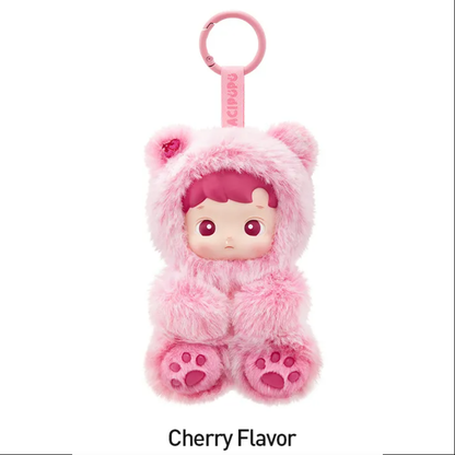 Pop Mart HACIPUPU Gummy Bear scented plush pendant blind box keychain — Cherry Flavor (rose pink) — Kuwait — بوب مارت