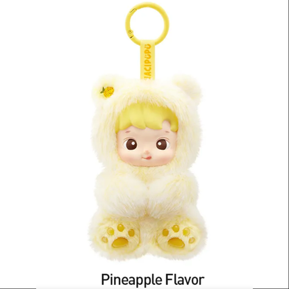 Pop Mart HACIPUPU Gummy Bear scented plush pendant blind box keychain — Pineapple Flavor (cream yellow) — Kuwait — بوب مارت