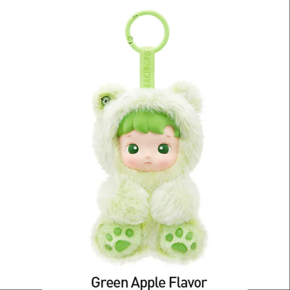Pop Mart HACIPUPU Gummy Bear scented plush pendant blind box keychain — Green Apple Flavor (light green) — Kuwait — بوب مارت