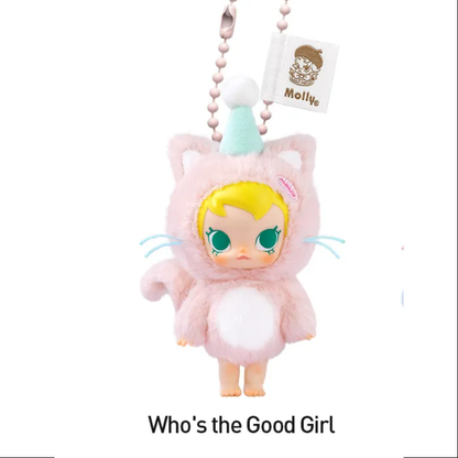 pink POPMART Baby Molly Pocket Friends Series-Vinyl Plush Pendant Blind Box 