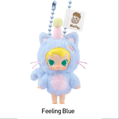 blue POPMART Baby Molly Pocket Friends Series-Vinyl Plush Pendant Blind Box 