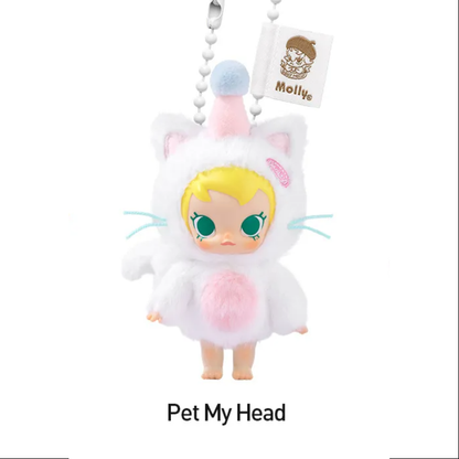 white POPMART Baby Molly Pocket Friends Series-Vinyl Plush Pendant Blind Box 