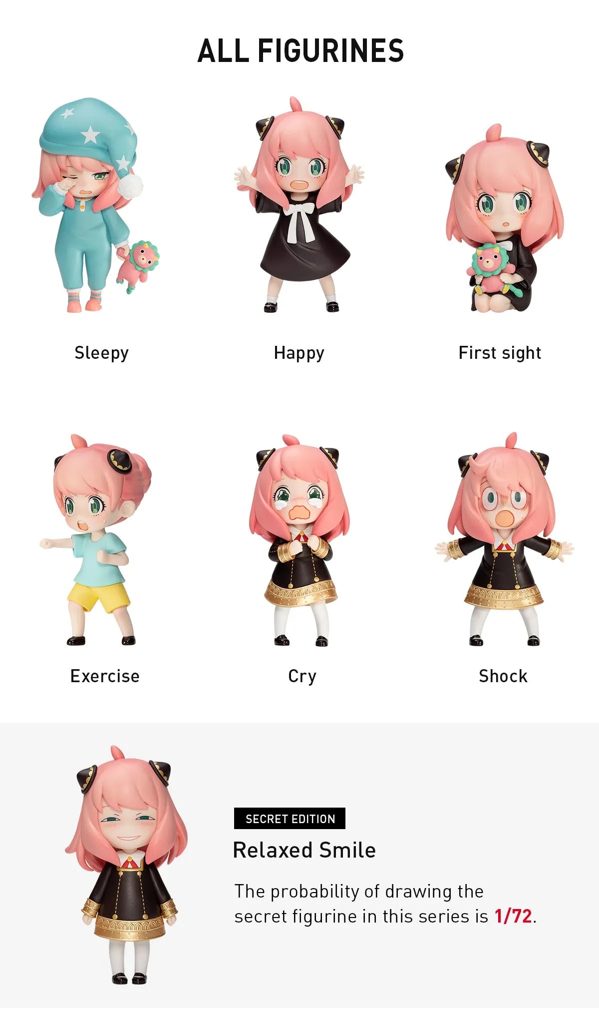 Set of anime figurines, POPMART Spy × Family Anya's Daily Life Series Figures Spy Blind Box kuwait
