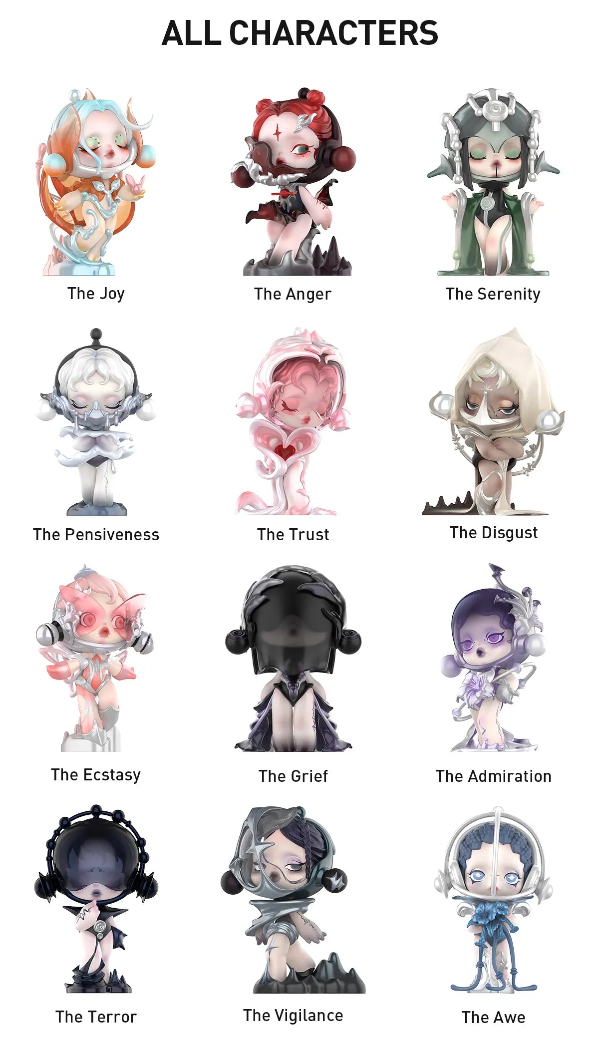 Set of 14 stylized character figurines POPMART SKULLPANDA The Sound Series Figures Blind Box Kuwait