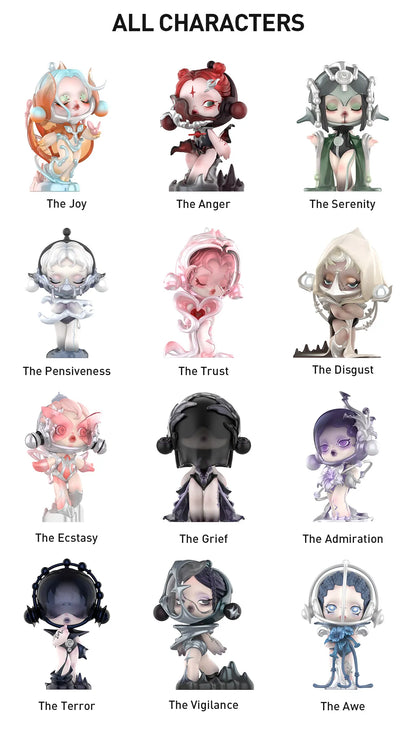 Set of 14 stylized character figurines POPMART SKULLPANDA The Sound Series Figures Blind Box Kuwait