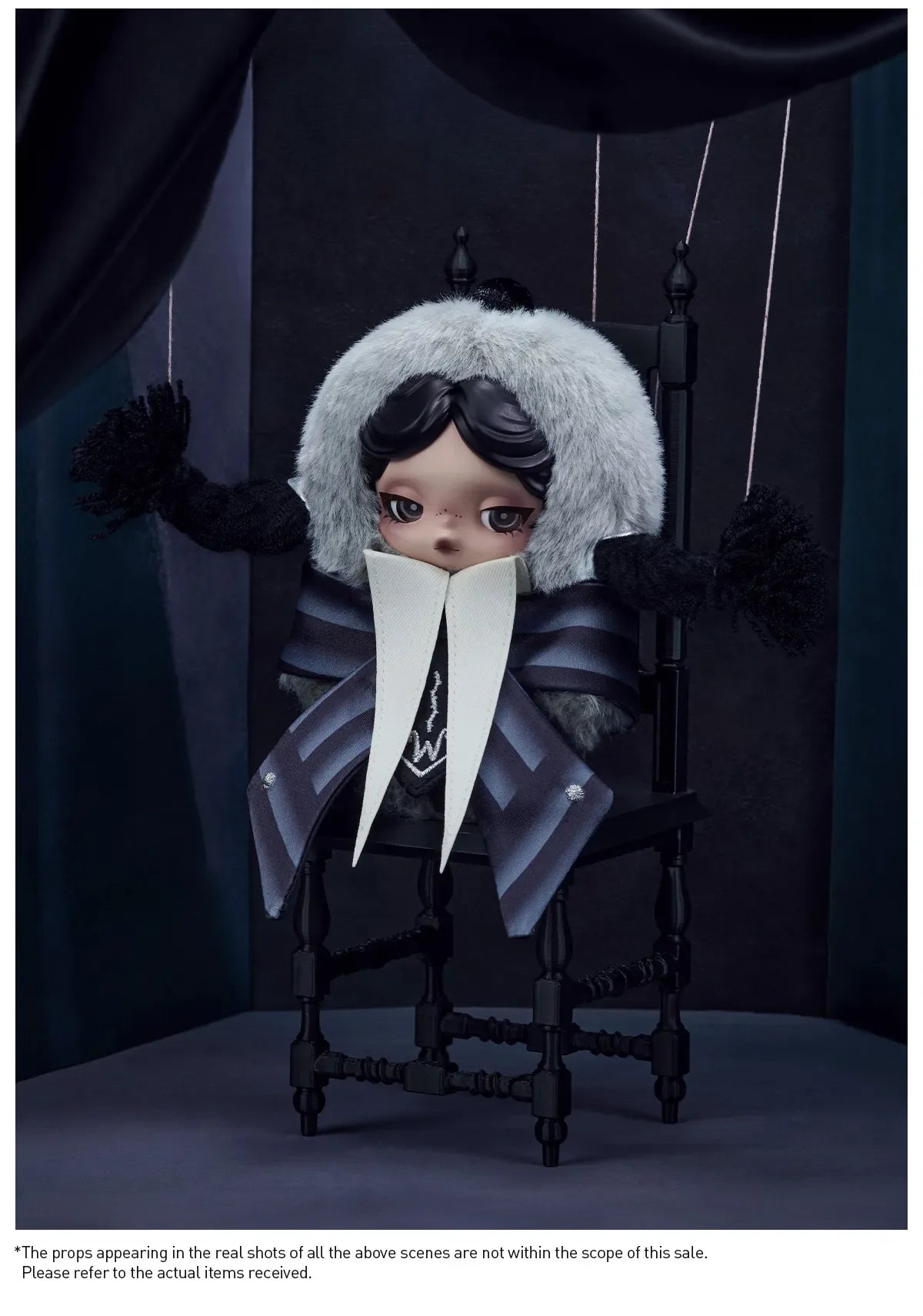 SKULLPANDA × Wednesday Addams Plush - doki doki blind box kuwait