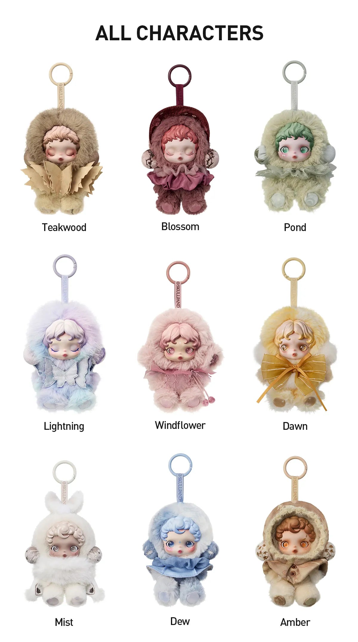 POPMART POP MART SKULLPANDA L’impressionnisme Series Plush blind box — all designs lineup (Blossom, Pond, Lightning, Windflower, Dawn, Mist, Dew, Amber, Teakwood, In the Garden Secret) — Kuwait — سكل باندا امبريشينزم - بوب مارت