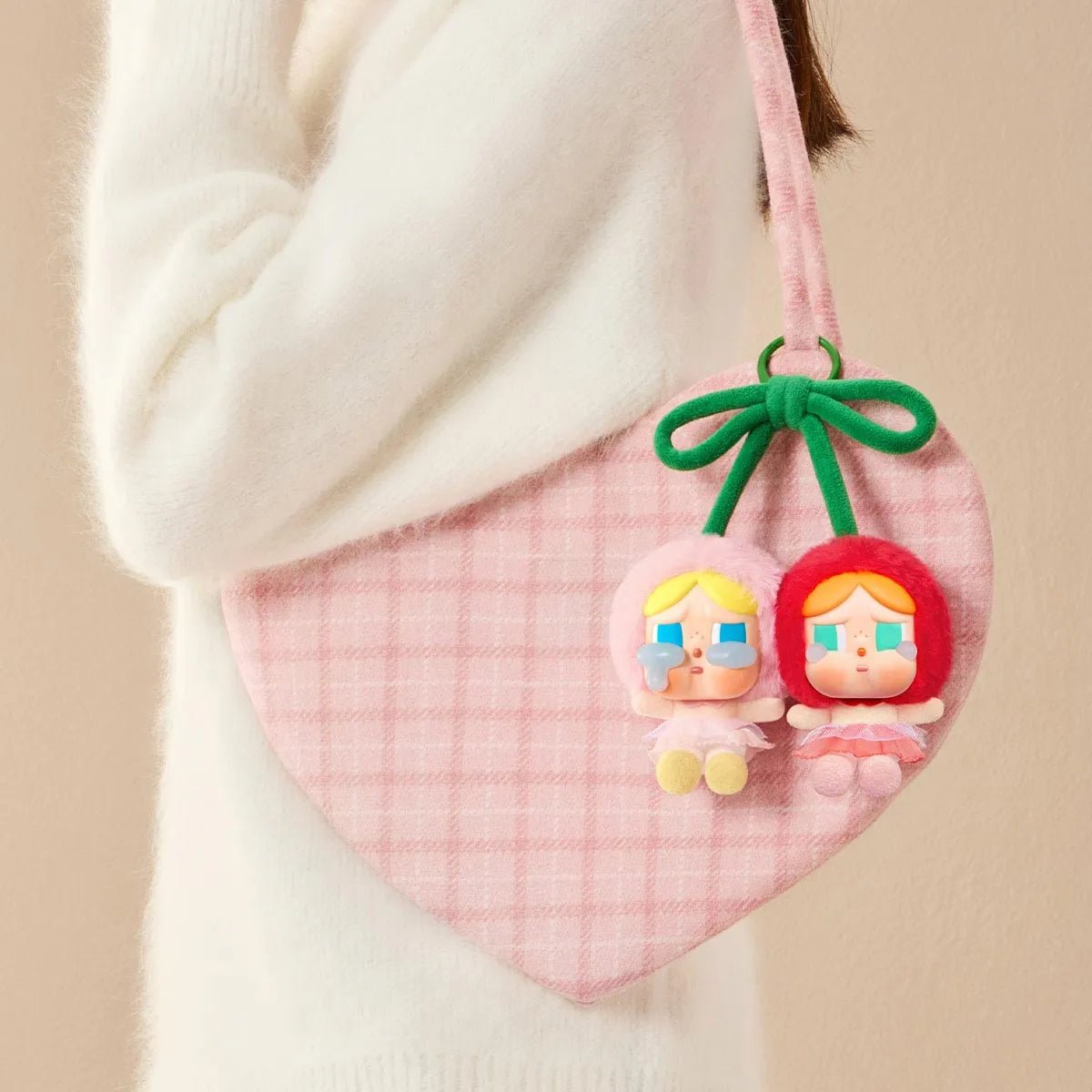 POPMART Crybaby Crying For Love Series-Vinyl Plush “love you cherry much” on bag charm