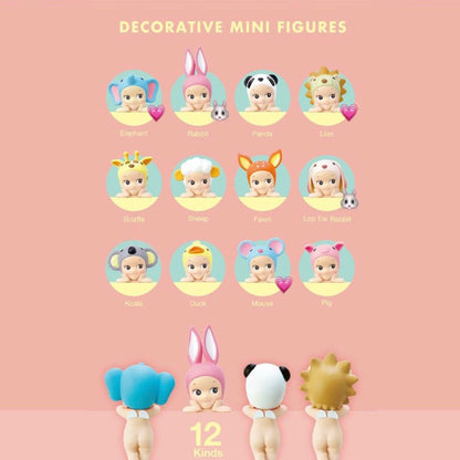 Decorative mini figures with various designs on a pink background, Sonny Angels Hippers Decorative Mini Figures blind box