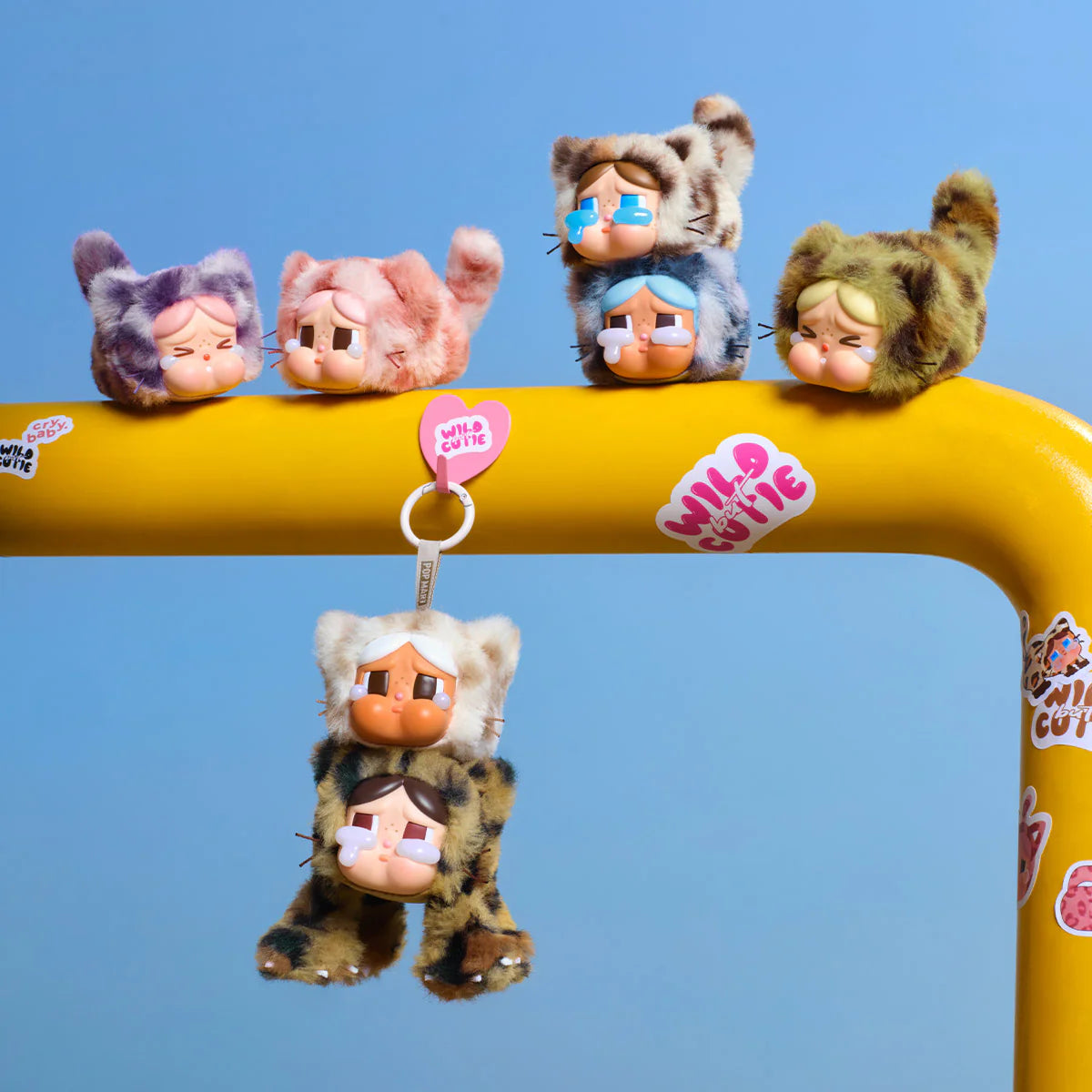 POPMART Cry Baby – Wild but Cutie Plush Pendant Blind Box– group shot of variants