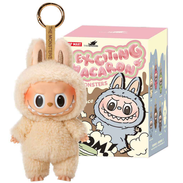 Pop Mart Labubu the monsters Exciting Macaron V1 blind box — Soymilk (white) — Kuwait — ماكرون لابوبو الاصدار الاول with box